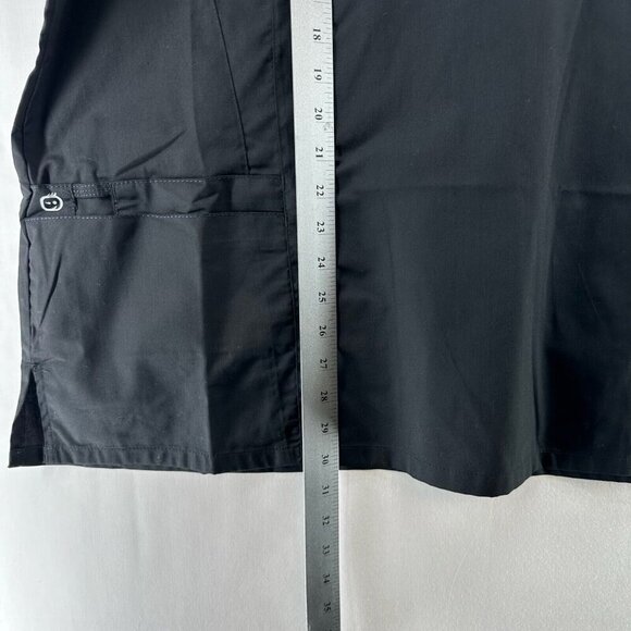 WonderWink WonderWORK Scrub Top Womens Sz 3XL 105 Shaped V-Neck Medical Black - Picture 11 of 11